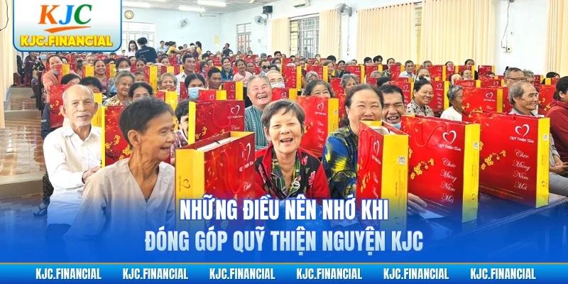 Những điều nên nhớ khi đóng góp quỹ thiện nguyện KJC
